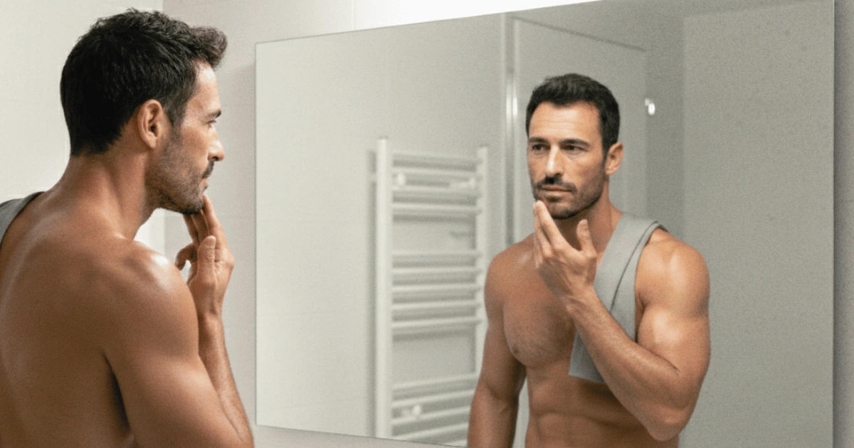 Uomo allo specchio
